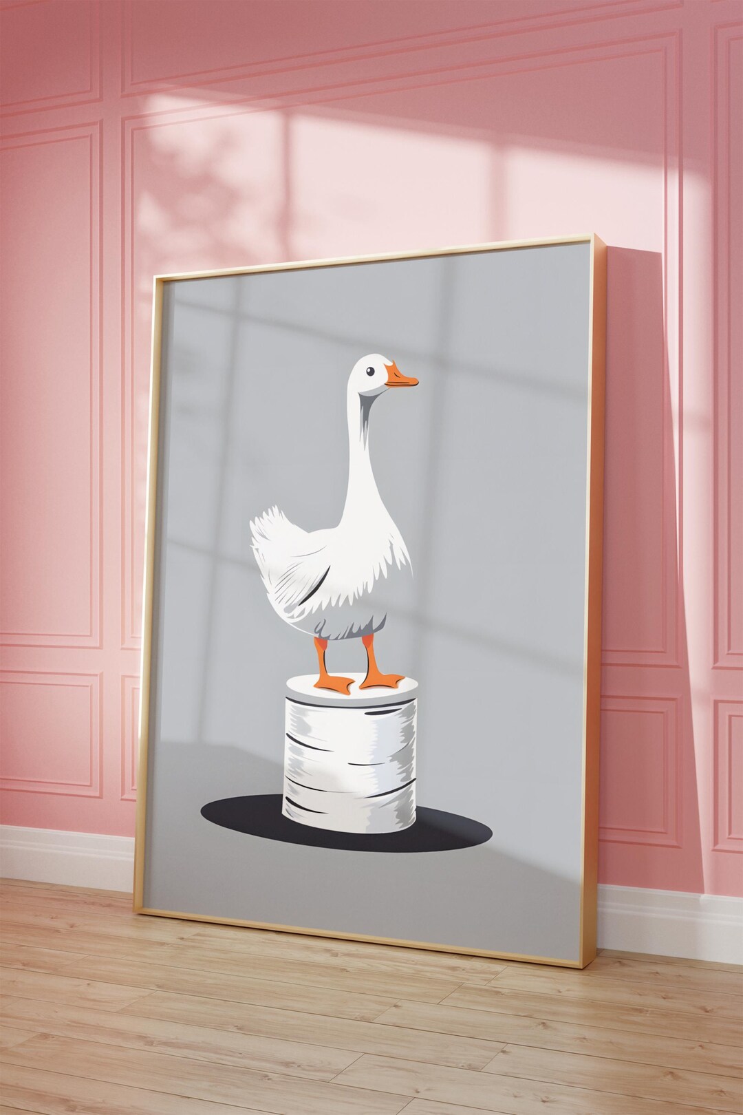 Silly Goose Wall Art, Cute Goose Poster, Toilet Art, Nursery Decor, Kid ...