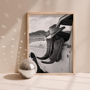 Cowgirl Boots Print, Cowboy Like Me Poster, Black and White Wall Art, Cowgirl Boots Print, Western Wall Art, Girly Dorm Room Decor, Digital