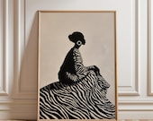 Contemporary Artwork, Black Woman Art, Fashion, Afrocentric Wall Decor, Ethnic Print Art, Abstract Black Woman, African Art, Digital Arts,