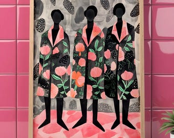 Black Woman Art, African American Art, Trendy Wall Art, Black Girl Art