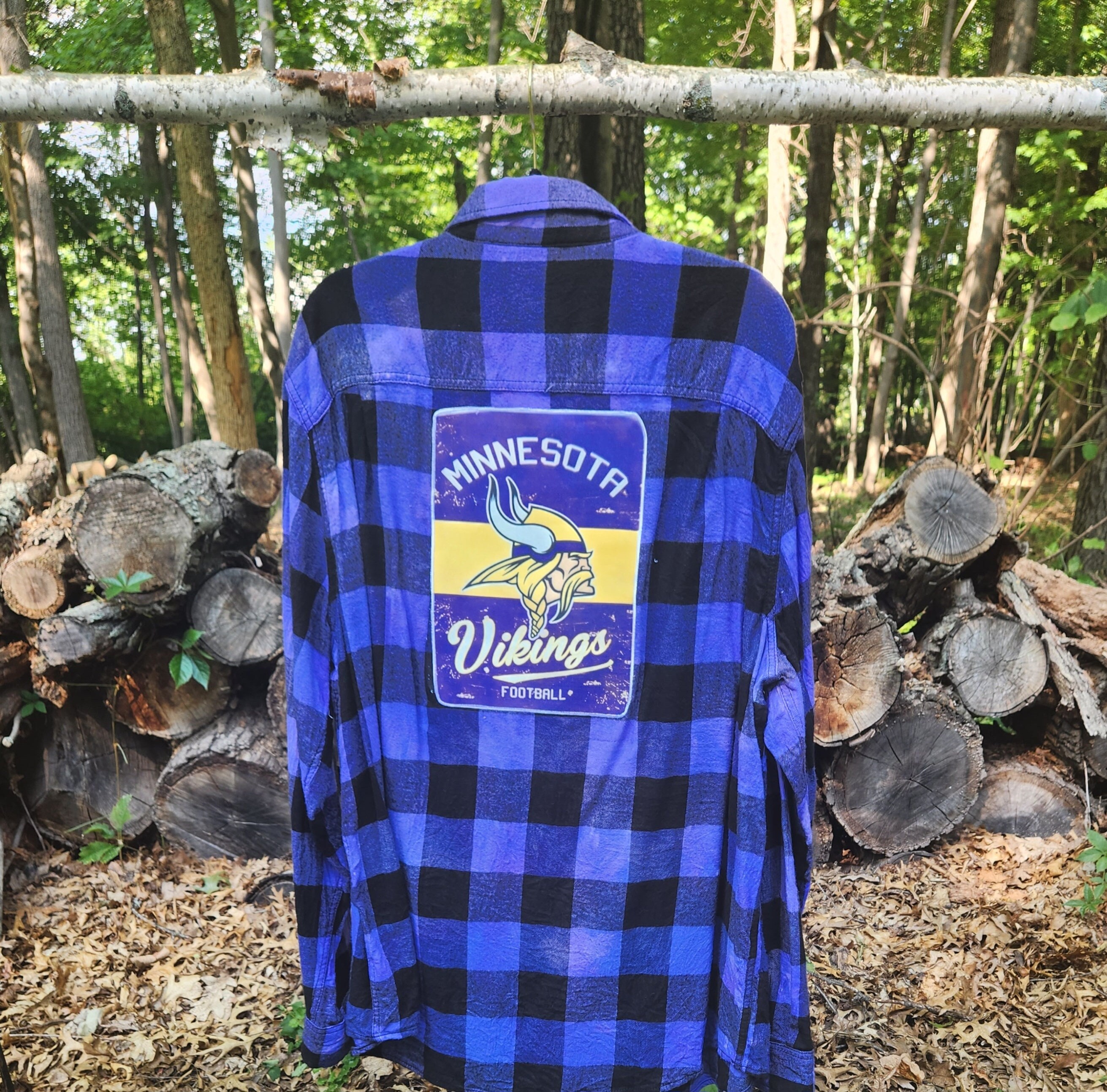 Flannel Shirtvintage Minnesota Vikings Designacid 