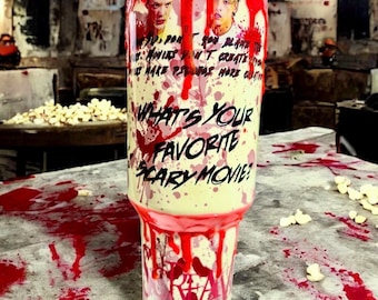 Slasher Horror Tumbler – 40 oz Blood Drip Creepy Cup