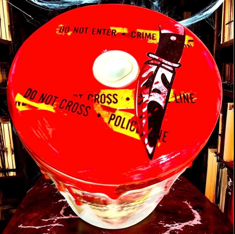 Slasher Horror Tumbler – 40 oz Blood Drip Creepy Cup image 8