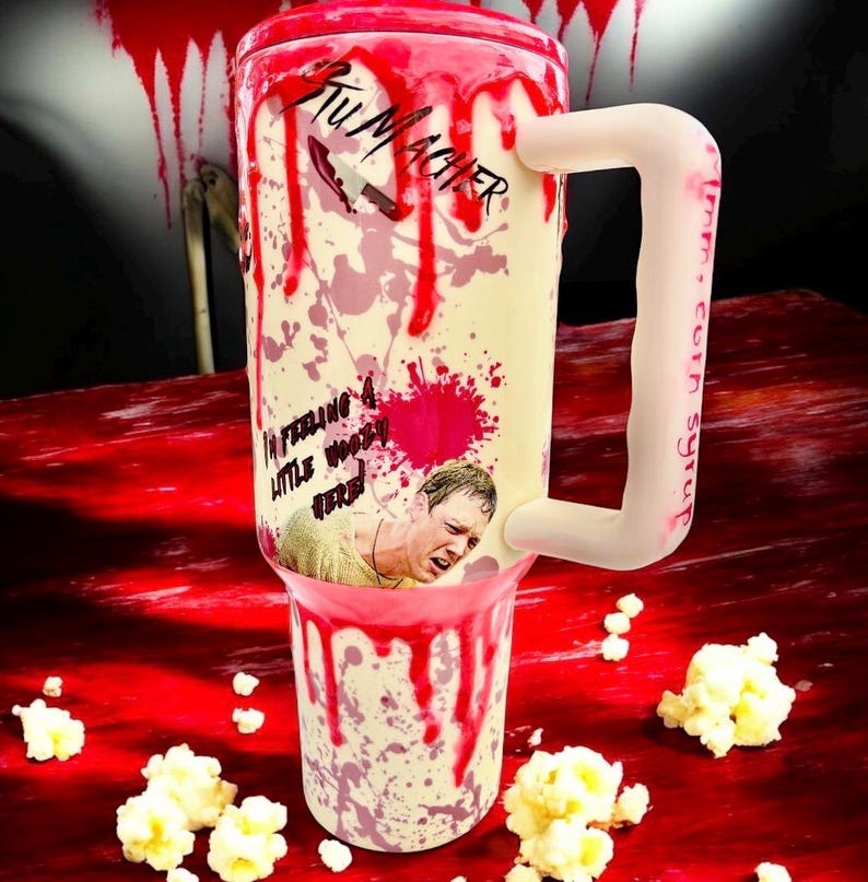 Slasher Horror Tumbler – 40 oz Blood Drip Creepy Cup image 7