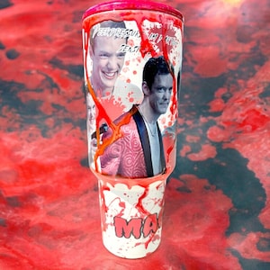 40 oz Spooky Horror Inspired Tumbler | Blood Drip Drinkware for Fans | Unique Scary Movie Gift