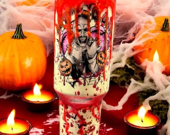 Horror Clown Tumbler – 40 oz Blood Drip Creepy Clown Cup