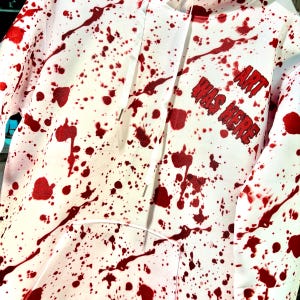 Blood Splatter Horror Hoodie - Horror Carnival Sweatshirt - Circus Clown Inspired Graphic Hoodie