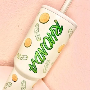 Pickle Lover Personalized 40 oz Tumbler with Straw & Lid