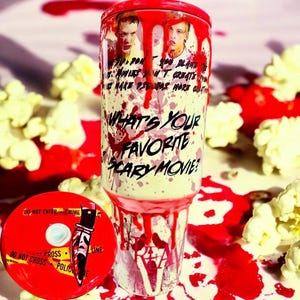 Slasher Horror Tumbler – 40 oz Blood Drip Creepy Cup image 2