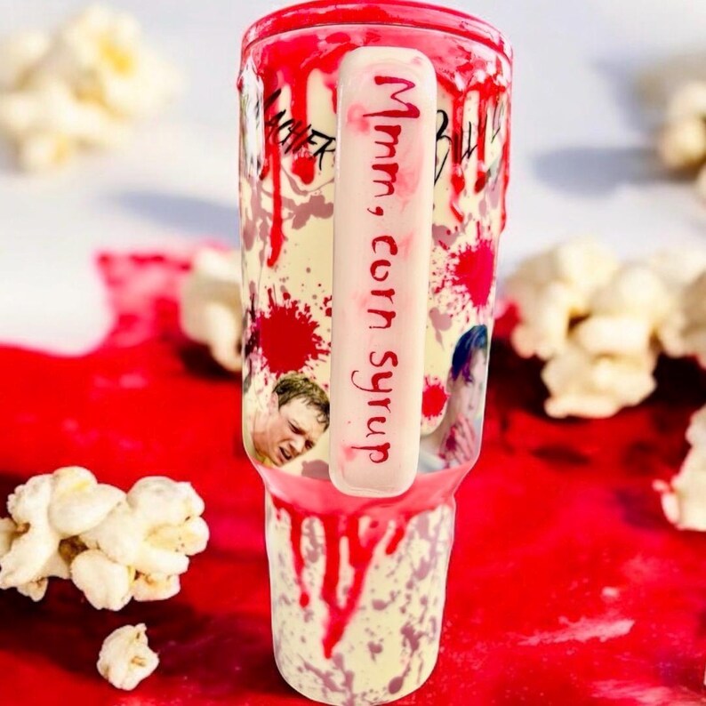 Slasher Horror Tumbler – 40 oz Blood Drip Creepy Cup image 6