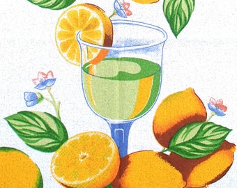 vintage kitchen towel "lemonade"