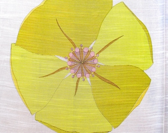 stuk bloemen vintage stof / semi-transparante gordijn stof / vitrage