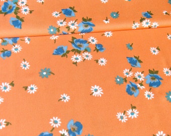 Set of two genuine groovy 1960s70s polyester groovy home decor or apparel easy sewing and washing fabric yardage trevira stretch fabric