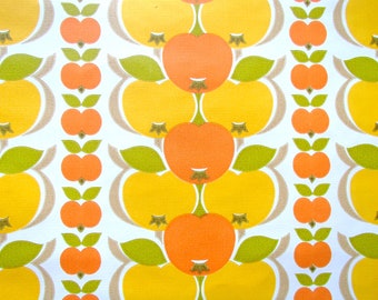 full roll vintage wallpaper "apples"