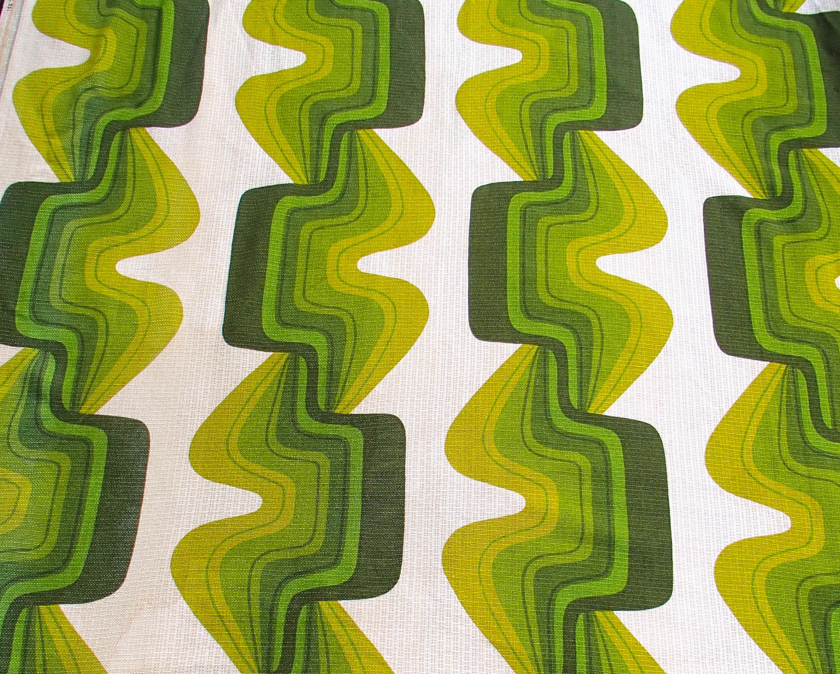 Vintage Curtain Fabric 120 X 260 Cm Etsy