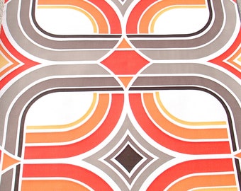 full roll vintage wallpaper / funky red space age design