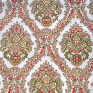 full roll vintage wallpaper / handprinted