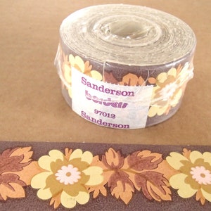 full roll brown vintage wallpaper border by Sanderson