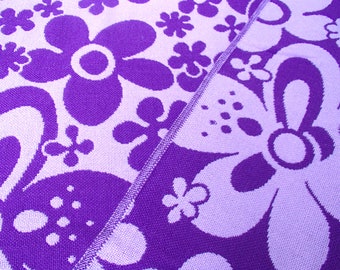 Tissu vintage violet Flower Power : couvre-lit XL (250 cm)