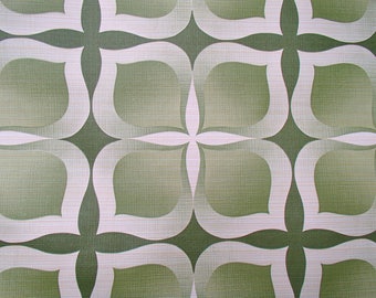 full roll vintage wallpaper 'graphic green' / original 1960s