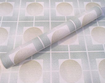 vintage geometrisch vinylbehang op volledige rol
