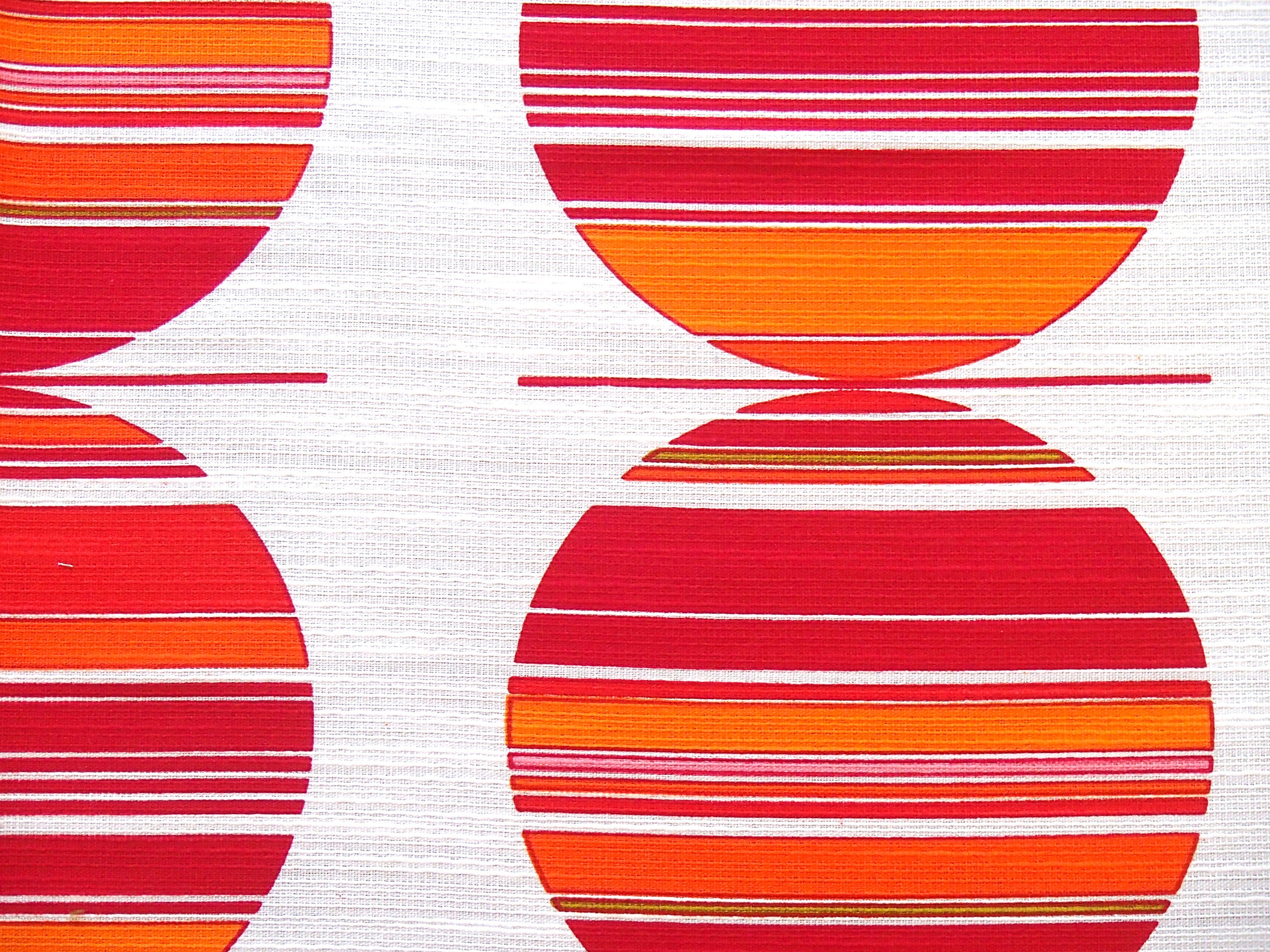 Amazing bright vintage curtain fabric by the metre | Etsy