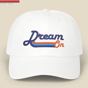 Czapka z haftem Dream On, czapka baseballowa w stylu retro dla taty, czapka w stylu vintage