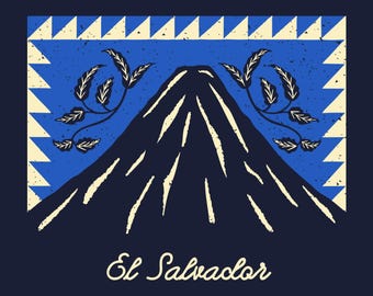 El Salvador Mountains Graphic Tee - Salvadoran Shirt