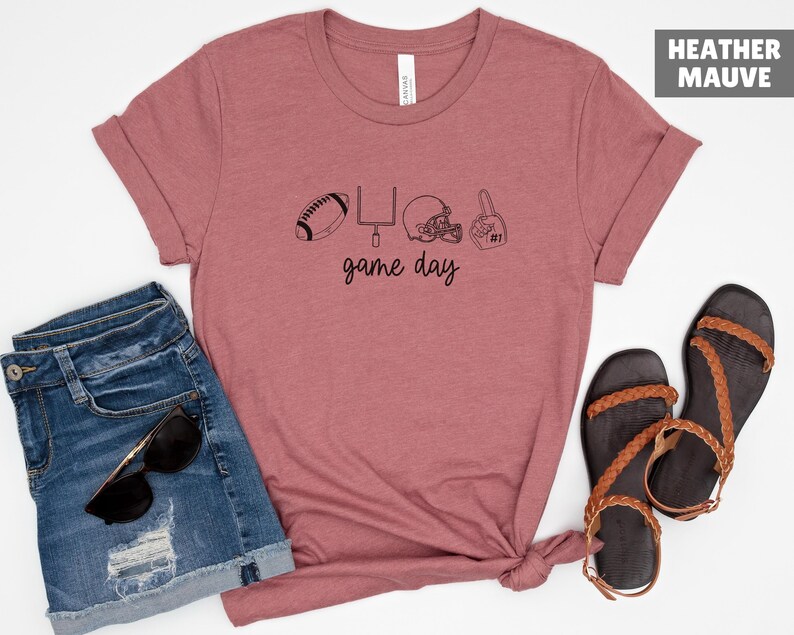 Cute Game Day Shirts for Football Moms & Dads, Minimalist Design