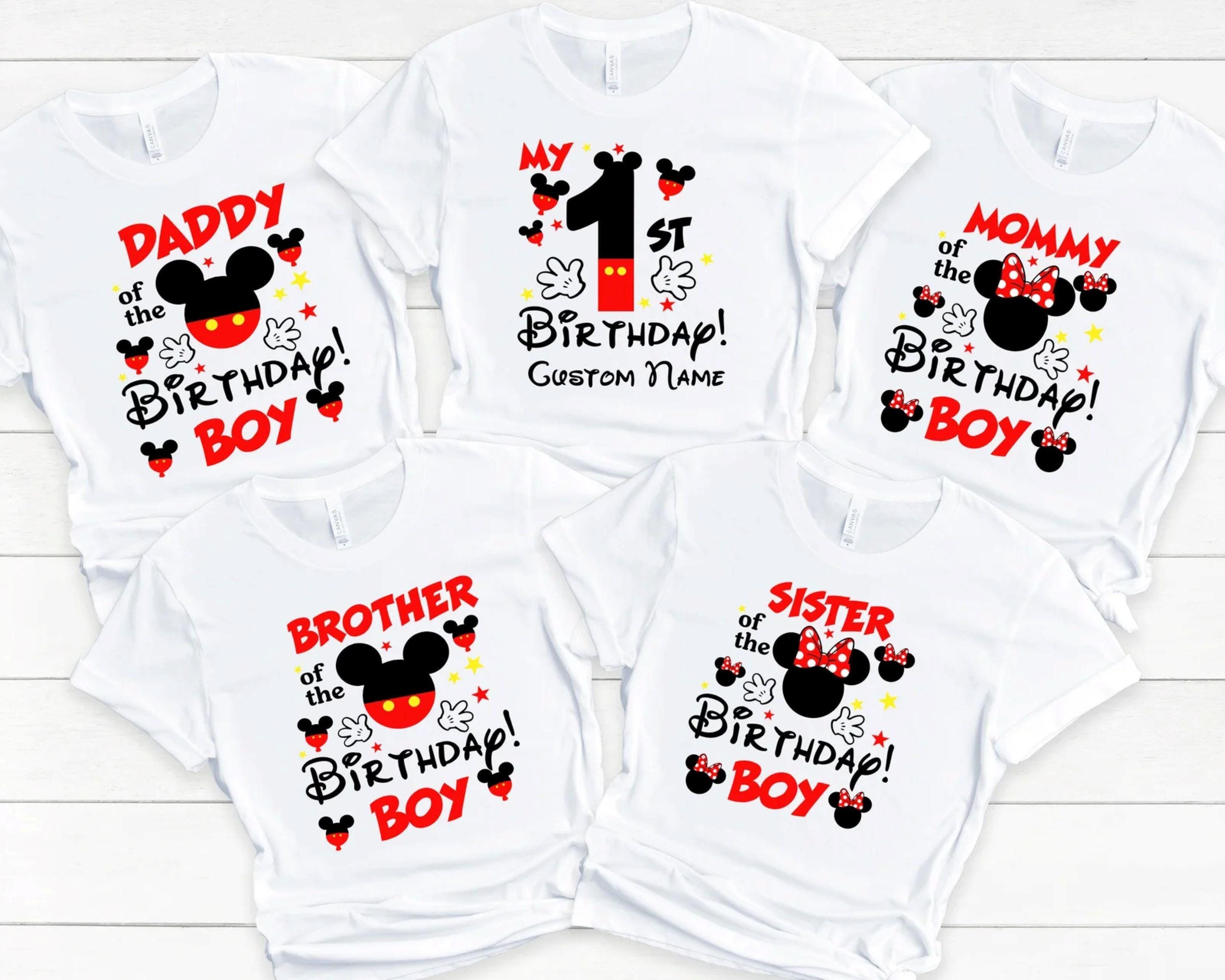 Disney Family Minnie Mickey Birthday Shirts,  Birthday Boy Family Shirt,  1st Birthday Mickey Mouse Party Shirt, Personalized Birthday Shirt