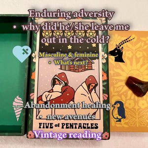 En endurant l'adversité, pourquoi m'a-t-il/elle laissée de côté ? Et ensuite, guérison par l'abandon, nouvelles voies, lecture vintage, lecture de tarot