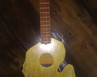 Golden Michi-lele, Concert Size, Hand Made, Reclaimed Wood