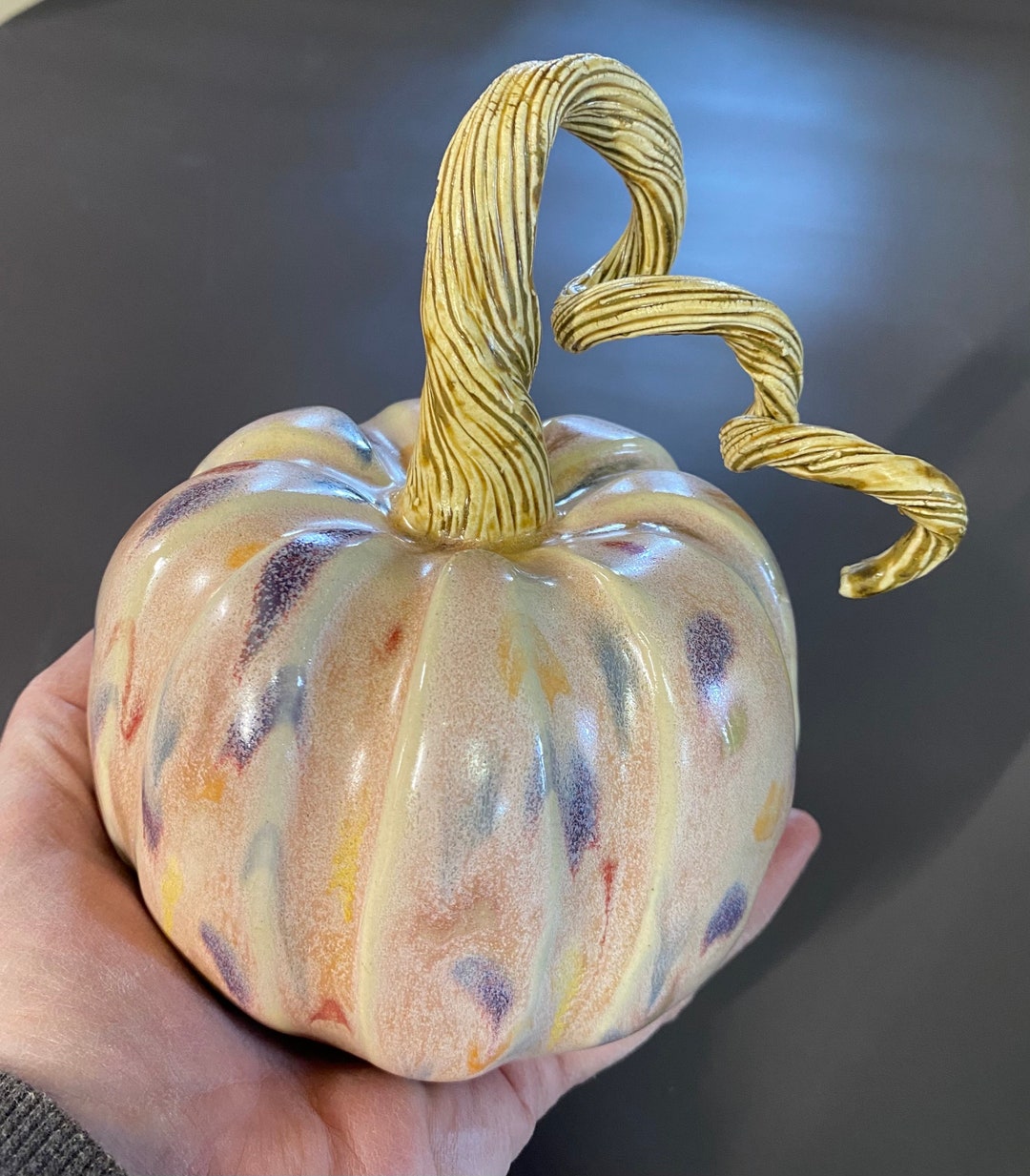 Hand Made Large Ceramic Pottery Pumpkin Fall Decor Decoration Various ...