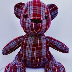 Personalized Memory Bear, Baby clothes into Keepsake, Loved One Memory Toy Custom From Cherished Clothing, 12&quot;