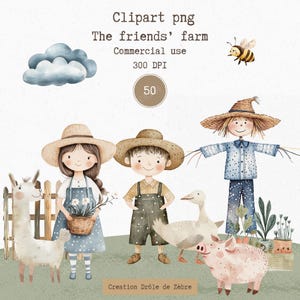 Aquarelle animaux mignons Clipart  animaux mignons PNG Bundle aquarelle animaux animaux mignons lot de clipart animaux à imprimer