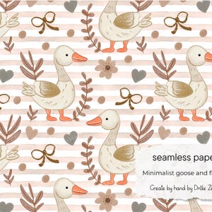 Motif sans couture, oie sans couture, mignonne oie sans couture, oie aquarelle sans couture, fichier sans couture, commercial pour enfants