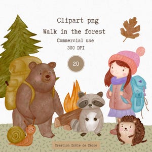 Aquarelle animaux mignons Clipart  animaux mignons PNG Bundle aquarelle animaux animaux mignons Bundle de cliparts animaux à imprimer