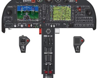 DA42NG Digital Cockpit Poster & Systems Guide – Diamond Aircraft for Pilot Training