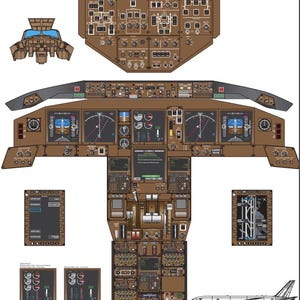 High Quality - Boeing 777 Cockpit Poster - Digital Download