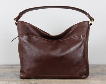 Leather Purse, Hobo, Handbag, Shoulder bag, Brown
