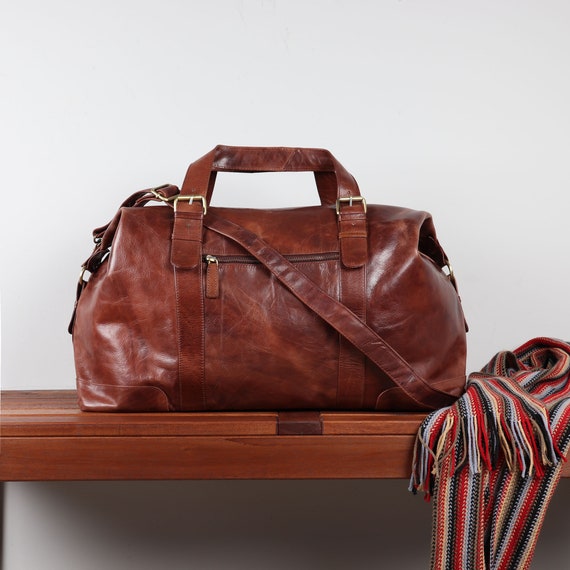 leather holdall bag