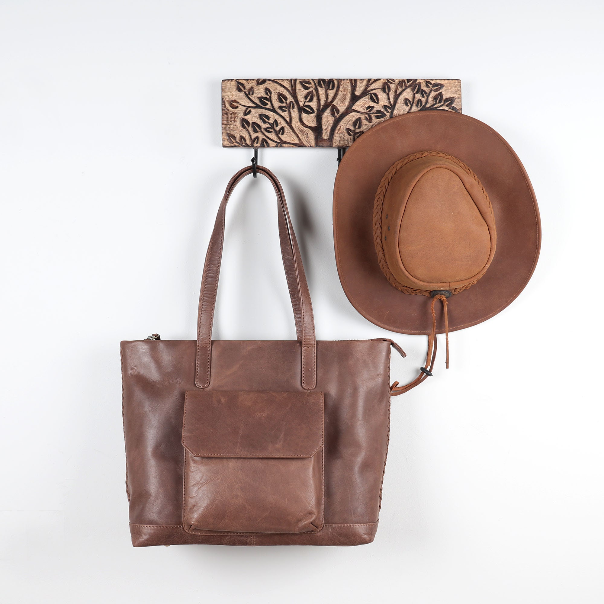 Brown Leather Tote Leather Shoulder Bag Leather Purse Brown Etsy