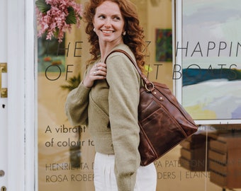 Leather Tote Bag, Women's Leather Purse, Leather Shoulder Bag, Everyday Leather Purse Bag