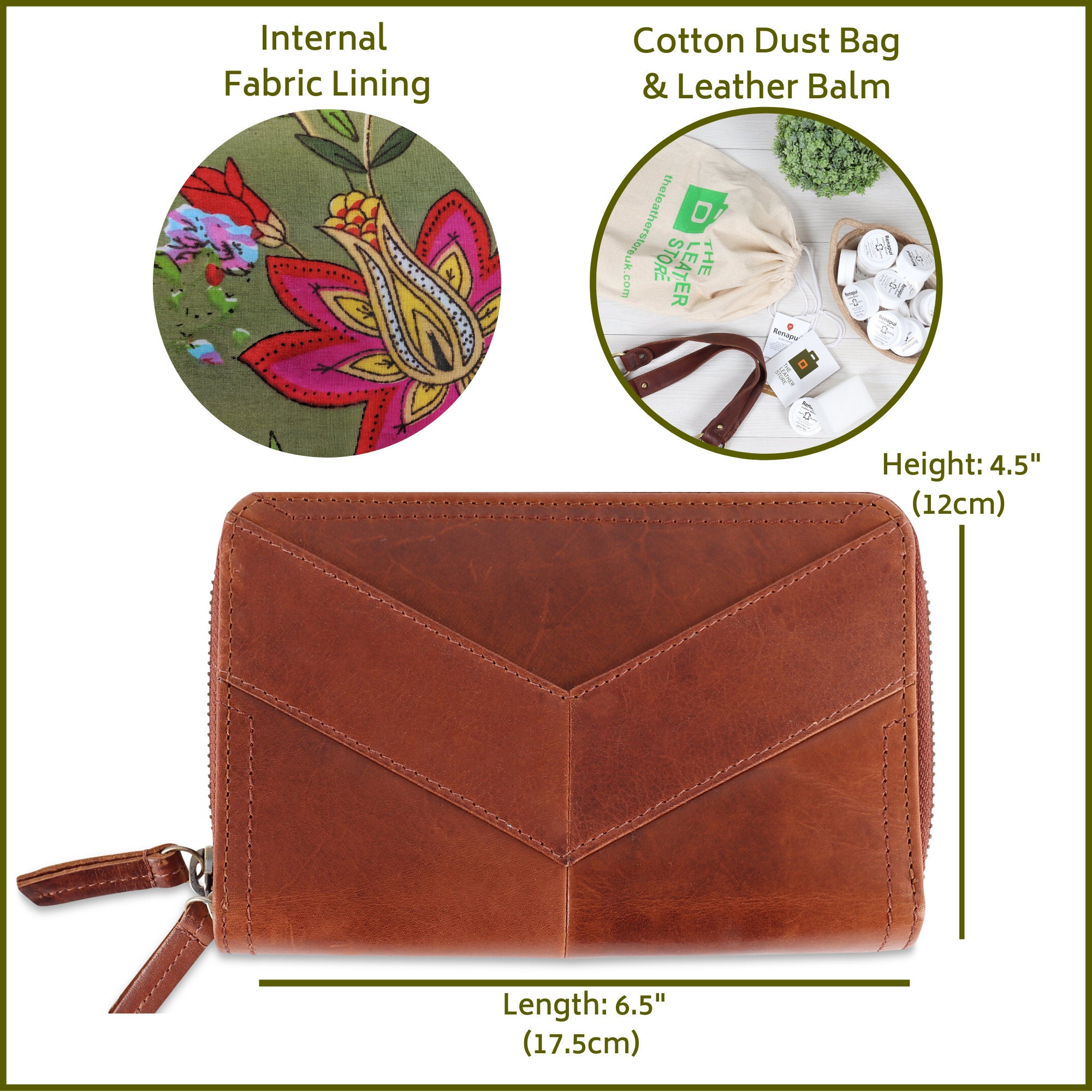 Large Leather Zip Around Wallet Women's Leather Wallets Etsy