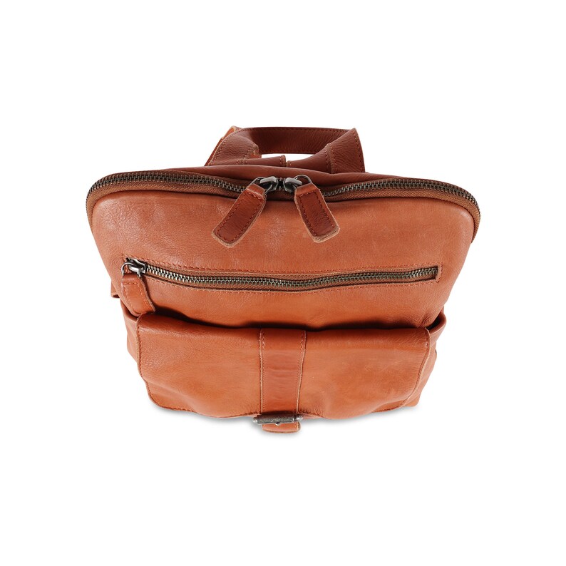 Leather Backpack with Pocket Travel Backpack Leather Rucksack by The Leather Store Tan Leather Rucksack Womens Backpack