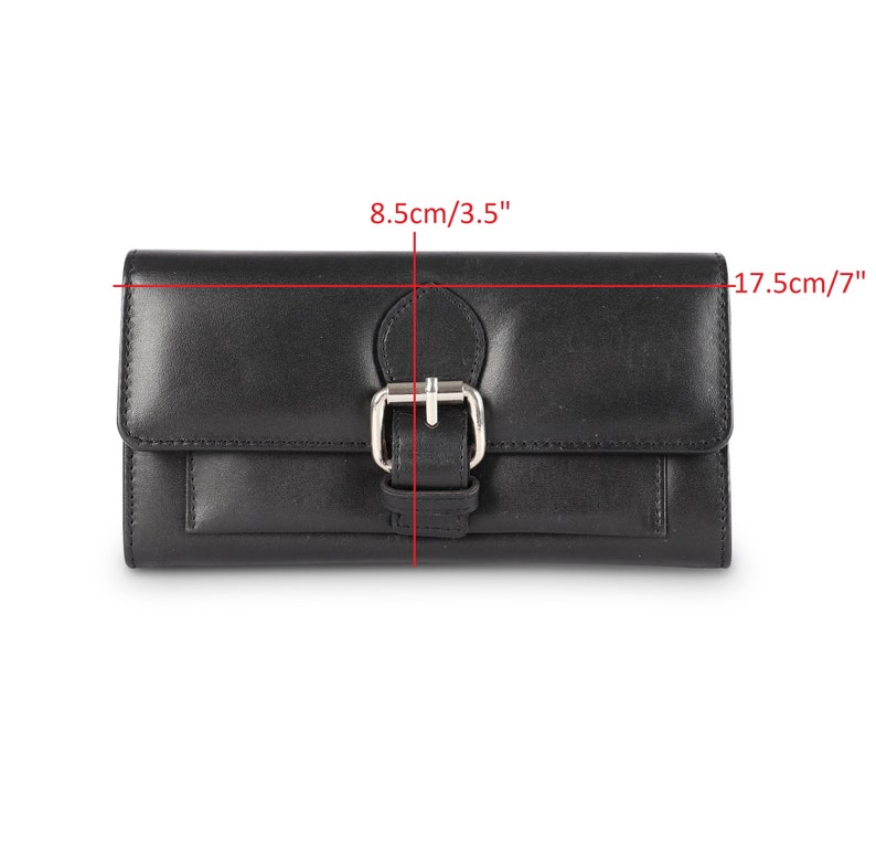 Black Ladies Leather Wallet Black Ladies Leather Purse Etsy