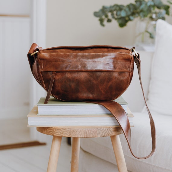 Leather slouch cross body bag online