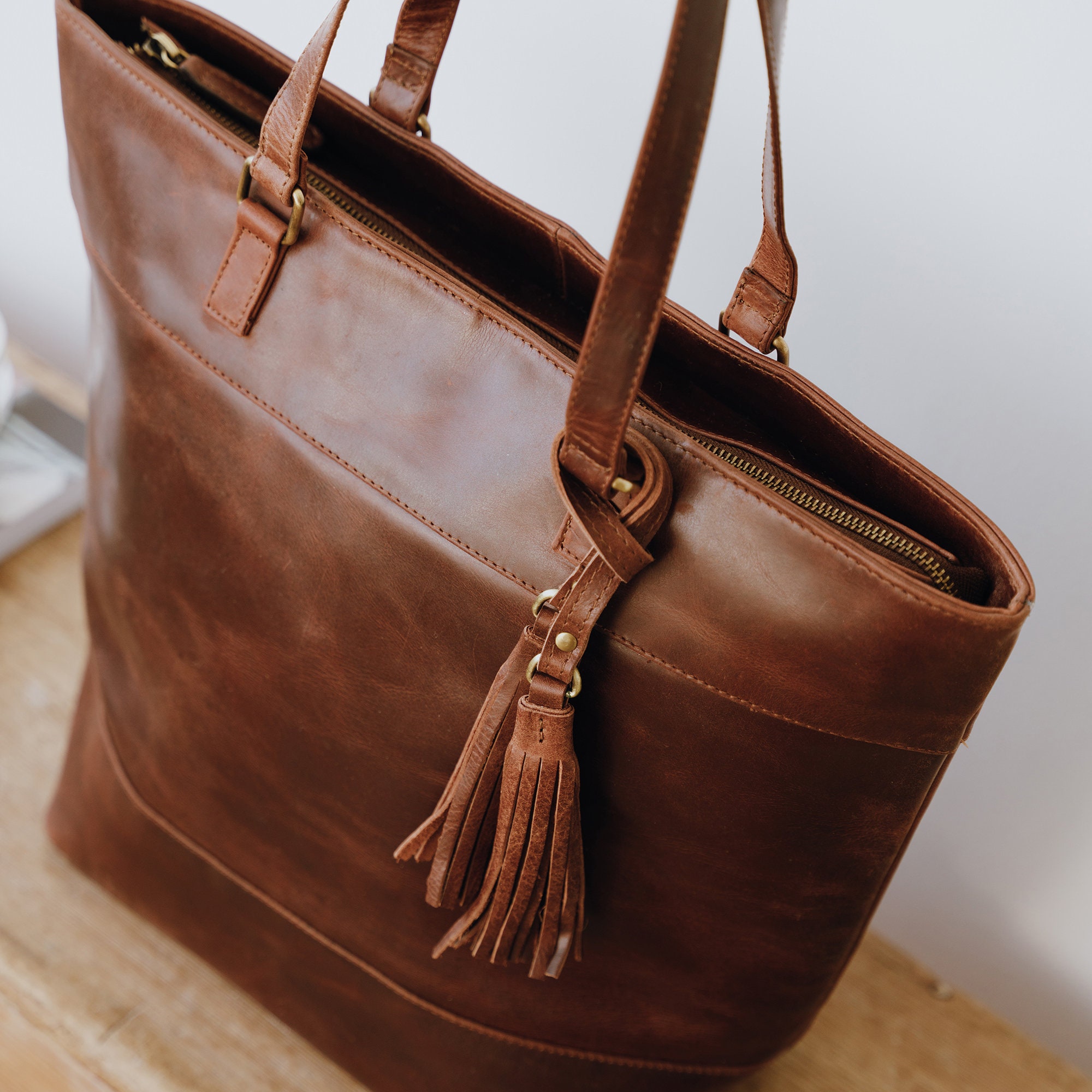 Leather Tote Bag Large Minimalist Leather Bag Womens Work Bag