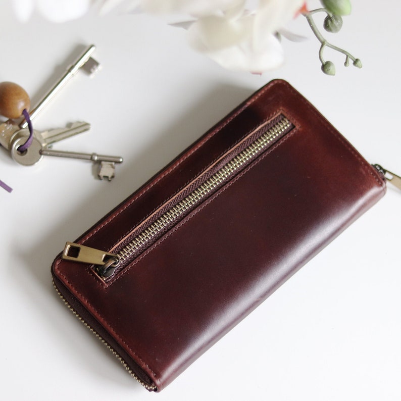 Las Leather Zip Around Wallet Large Purse - Large Leather Purse Las Leather Zip Around Wallet Large Purse - Large Leather Purse