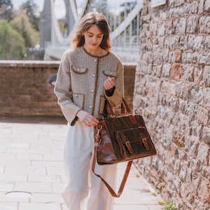 Leder Handgemachte Leder Weekender, Sporttasche, Urlaub Seesack, Reisetasche, Braune Reisetasche